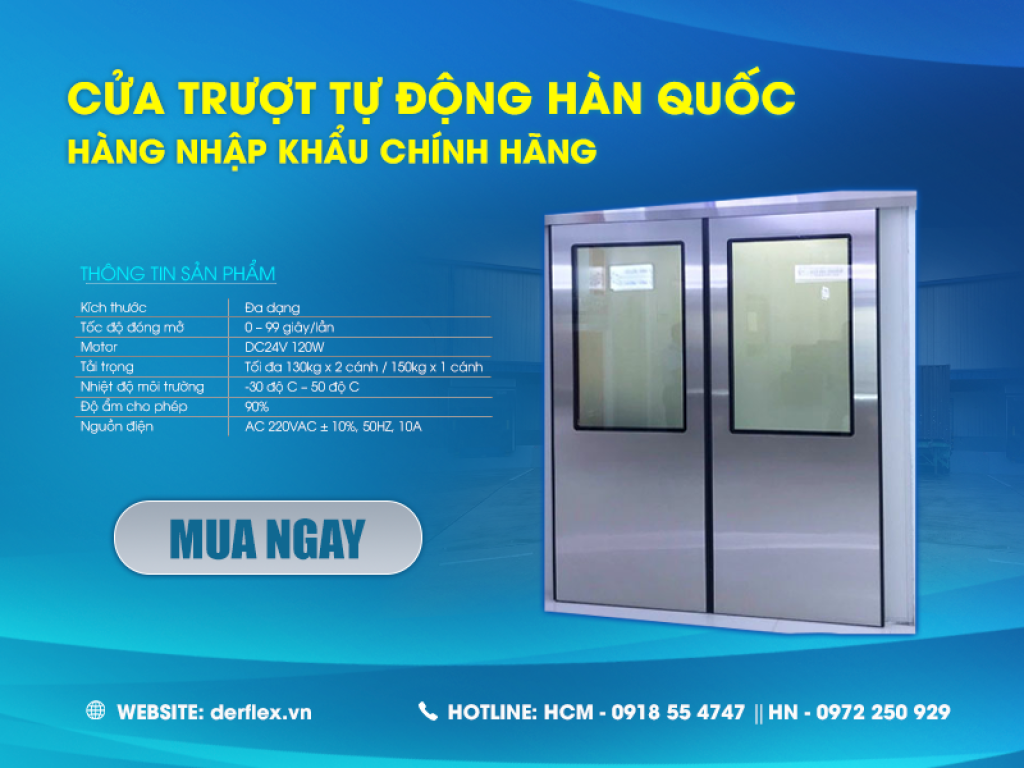 Thông Số Cửa Trượt Tự Động Hàn Quốc Hàng Nhập Khẩu Chính Hãng