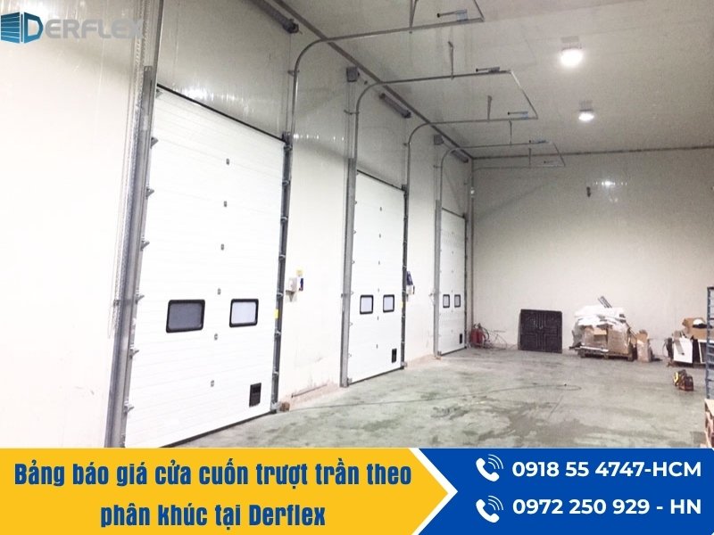 Bảng báo giá cửa cuốn trượt trần theo phân khúc tại Derflex Bảng báo giá cửa cuốn trượt trần theo phân khúc tại Derflex