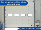 Bảng báo giá cửa trượt trần hiện đại giá rẻ, chất lượng